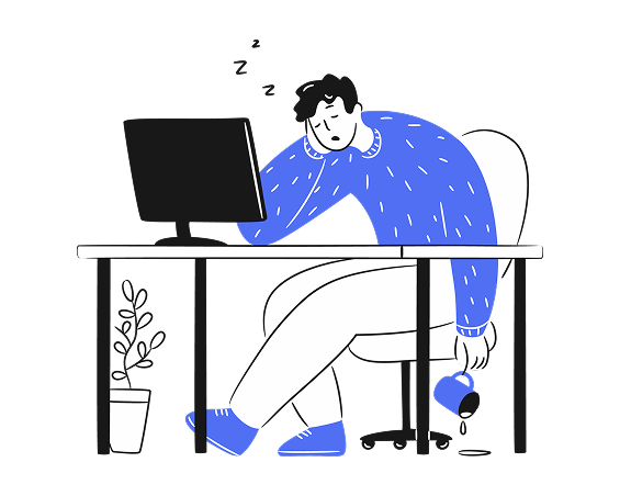 Patient discussing circadian rhythm issues during online psychiatry session