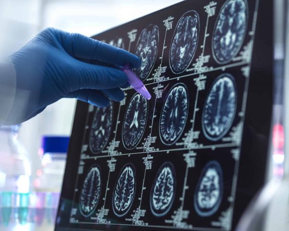 Dementia and Alzhiemer's Research, Scientist preparing human sample during a clinical trial